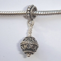 Sterling silver Bali pendant 3 