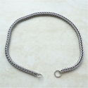 Sterling silver bracelet without a lock, shiny 19 cm 