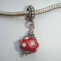 Red with white circles and spots 