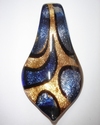 Glashanger in blauw en goud 