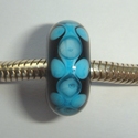 Turquoise line with spots 