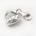 Big heart with white zirconia 