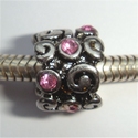 Cylinder with curves and pink zirconia's 