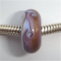 Purple with white, blue and goldstone turnings 