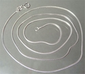 Zilveren kettinkje, plat, 46 cm 