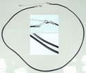 D06070 - Ketting rubber zwart. 45 cm, doorsnede 2 mm 