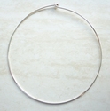 Silver plated necklace, 45 cm, thick 1,5 mm 