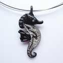 Glass pendant sea horse 