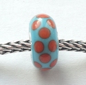 Turquoise with orange spots 