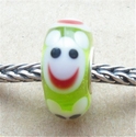Lime green manga with red lips 