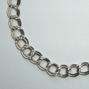 Double link nickel chain 7 x 8 mm, 1 meter 