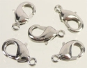 Clasp 6 x 10 mm, nickel, 10 pcs 