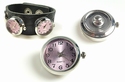 Popper - button watch pink/lila 