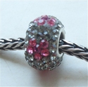 Grey and pink swarovski, flower 