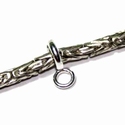 Sterling silver smooth hang on with open eye for charm 1 