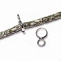 Sterling silver smooth hang on with open eye for charm 1 